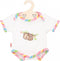 Heless Poppenkleding Romper Luiaard 28-35 Cm Wit