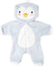 Heless Poppenonesie Pinguïn Junior Fluweel Wit/grijs