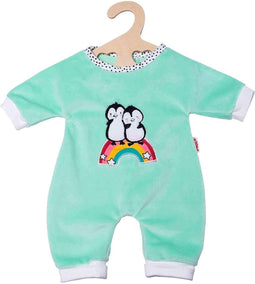 Heless Poppenromper Pinguïn Junior Fluweel Blauw Mt 35-45 Cm