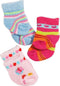 Heless Poppensokken 3 Paar 28-35 Cm Roze, Rood, Blauw