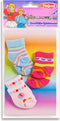 Heless Poppensokken 3 Paar 28-35 Cm Roze, Rood, Blauw