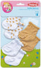 Heless Poppensokken Polyester Wit/goud 3 Paar 35-45 Cm