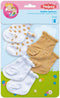 Heless Poppensokken Polyester Wit/goud 3 Paar 35-45 Cm