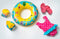 Heless Zwemset Poppen Roze, Blauw 35-45 Cm