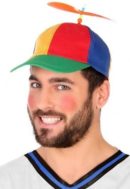 Helikopterpet met gekleurde propeller - voor volwassenen - polyester