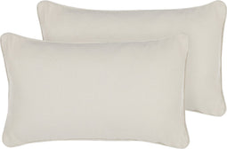 HELIOTROPE - Sierkussen set van 2 - Wit - 30 x 50 cm - Polyester