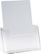 Helit H2352102 Folderhouder Glas (helder) DIN A5 staand 1 stuk(s) Aantal vakken: 1 (b x h x d) 166 x 210 x 67 mm