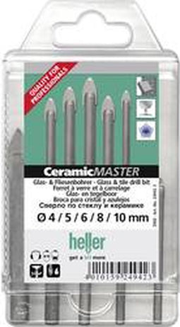 Heller Tools QuickBit® CeramicMaster 24942 Glas- en keramiekborenset 5-delig 1/4 (6.3 mm) 1 set(s)