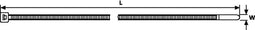 HellermannTyton 111-08010 T80R-N66-BK-C1 Kabelbinder 210 mm 4.70 mm Zwart Weerstabiel 100 stuk(s)