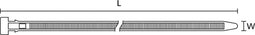 HellermannTyton 132-20360 CT203-PA66HS-BK Kabelbinder 200 mm 7.60 mm Zwart Met spreidanker, Hittegestabiliseerd 50 stuk(s)
