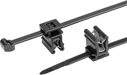 HellermannTyton 156-00948 T50ROSEC4A-PA66W-BK (100) Kabelbinder met clip 200 mm 4.6 mm Zwart 100 stuk(s)