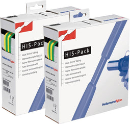 HellermannTyton 300-30487 Krimpkous zonder lijm Groen, Geel 4.80 mm 2.40 mm Krimpverhouding:2:1 10 m