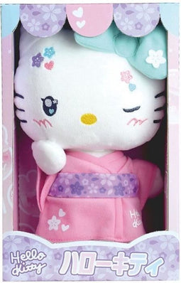 Hello Kitty Kimono Kawai Pluche +- 22 cm - JEMINI - Kawai versie met roze kimono en slippers.
