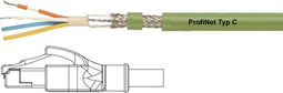 Helukabel 806414 RJ45 Netwerkkabel, patchkabel CAT 5e SF/UTP 10.00 m Groen PUR-mantel, Afscherming gevlochten, Folie af