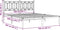 vidaXL - Bedframe - met - hoofdbord - metaal - zwart - 150x200 - cm