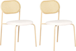 Set van 2 eetkamerstoelen ADAVER Metaal Lichtbruin