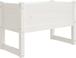 vidaXL - Plantenbak - 78x40x52 - cm - massief - grenenhout - wit