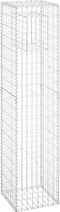 vidaXL - Schanskorf - paal - 40x40x180 - cm - ijzer