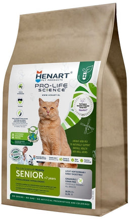 Henart mealworm insect cat senior with hem eggshell membrane kattenvoer 1,5 kg