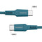 imoshion Kabel - USB C naar USB C Kabel - 2 meter - Snellader 60W - USB-C Oplader Kabel - Geschikt voor o.a. Apple iPhone 15/16 en Samsung - Donkerblauw
