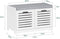 SoBuy FSR23-II-W - Entreebank - Opbergruimte voor 4 paar schoenen - Wit
