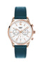 Henry London HL39-CS-0144 - Horloge - Leer - Blauw - Ø 39 mm