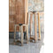 Kaarshouder Home ESPRIT Bruin Natuurlijk Kristal Mangohout 27 x 27 x 54 cm