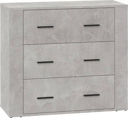 vidaXL - Dressoir - 80x33x70 - cm - bewerkt - hout - betongrijs