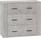 vidaXL - Dressoir - 80x33x70 - cm - bewerkt - hout - betongrijs