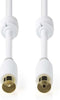 Nedis CSBW40015WT100 - Coaxkabel - 100 cm - Wit