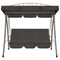 vidaXL Tuinschommelstoel met luifel 198x120x205 cm staal antraciet