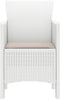 vidaXL - Tuinstoelen - met - Kussens - 2 - stuks - Witte - Poly - Rattan