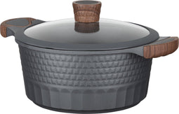 Resto Capella - Braadpan - Ø24 cm - 4,6L - RVS - Inclusief Deksel - Zwart