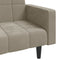 vidaXL - Slaapbank - 2-zits - met - 2 - kussens - fluweel - lichtgrijs