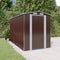 vidaXL - Tuinschuur - 192x357x223 - cm - gegalvaniseerd - staal - donkerbruin