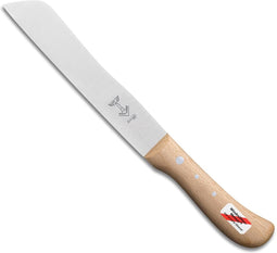 Herder Hamburgermes/ Broodmes - 18 cm - Carbon staal - Beukenhout
