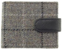 Heren Portemonnee Barra Grijs geruit - Harris Tweed - Glen Appin of Scotland