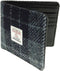 Heren Portemonnee Mull Grijs Zwart Geruit - Harris Tweed - Glen Appin of Scotland