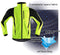 Heren Sportjack fluoricerend groen/geel - Mt. XXL - Waterdicht - Winddicht - Fietsshirt - Warm thermische MTB jas - Goed zichtbaar en veilig in het donker -
