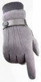 Heren Suede Skihandschoenen met Fluwelen Voering - Winterproof & Touchscreen