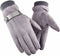 Heren Suede Skihandschoenen met Fluwelen Voering - Winterproof & Touchscreen
