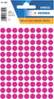 HERMA 1836 Universele Etiketten Ø 8mm ROZE (Blister á 5 vel,540st)