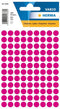 HERMA 1836 Universele Etiketten Ø 8mm ROZE (Blister á 5 vel,540st)