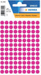 HERMA 1836 Universele Etiketten Ø 8mm ROZE (Blister á 5 vel,540st)