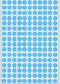 HERMA 2213 Universele etiketten blauw Ø 8 mm Papier 5632 St.