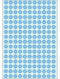 HERMA 2213 Universele etiketten blauw Ø 8 mm Papier 5632 St.