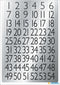 Herma 4134 Etiket met getallen 1-100 Zilver - 1 pakje met 4 velletjes