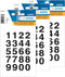 Herma 4136 Etiket met getallen 0-9 Transparant