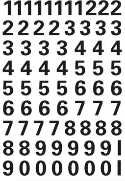 Herma 4159 Etiket met getallen 0-9 10mm Zwart-Transparant - 1 pakje met 1 velletje