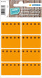 Herma Diepvriesetiketten 26x40mm Fluor-Oranje 48 stuks